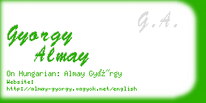 gyorgy almay business card